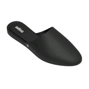 Melissa Violet Ad Slide Mules PVC Black Matte Slip On Clog Size 7